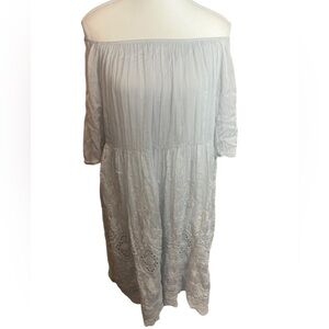 Italian silk and viscose blend Cherishh babydoll tiered dress with crochet hem M